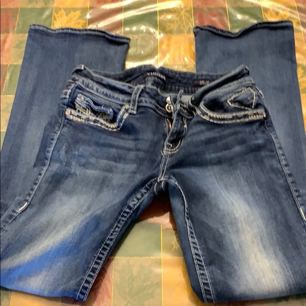 Vigoss heavy stitch jeans 7/8 x33 Beautiful